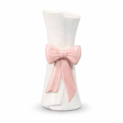 Charming Bow Ceramic Vase