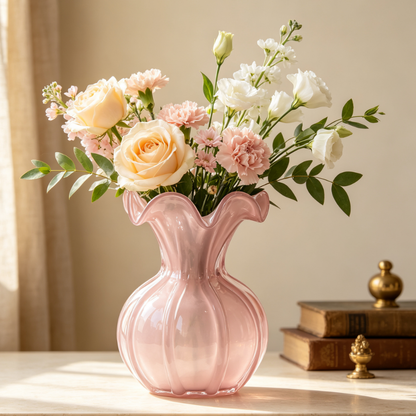 Luxury Pouch-Style Glass Vase